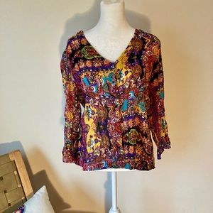 Bellissimo long sleeve sheer blouse